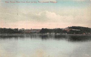 VIEW FROM BOAT LANDING ACROSS RIVER LAPIDUM PORT DEPOSIT MARYLAND POSTCARD  1908