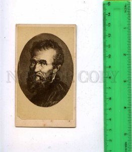 206277 MICHELANGELO PAINTER Vintage CDV CABINET PORTRAIT