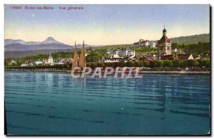 Old Postcard Evian Les Bains Vue Generale