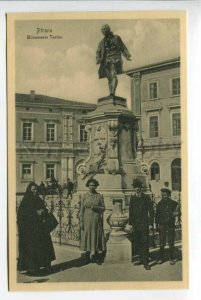 425695 SLOVENIA PIRANO Tartini monument Vintage postcard