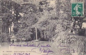 France Troyes Jardin du Rocher La Piece d'Eau 1909