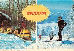 1974 Ski-Doo Snowmobiles Snow Skiing Canada Continental Postcard 2T7-124