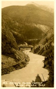 Canada - BC, Kicking Horse Canyon, Golden Road.  *RPPC