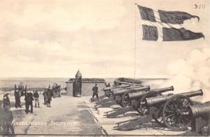 KRONBORG DENMARK~FLAGBASTIONEN SALUTERER PHOTO POSTCARD