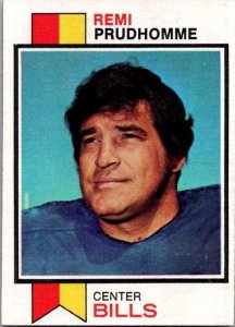 1973 Topps Football Card Remi Prudhomme Buffalo Bills sk2458