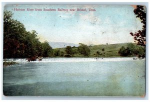 c1910 Holston River Southern Railway Falls Bristol Tennessee TN Vintage Postcard