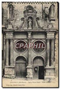 Old Postcard Joinville Notre Dame Church Lateral Gate