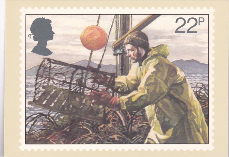 Stamps Of Great Britain Fishing Lobster Potting Issued 23 September 1981