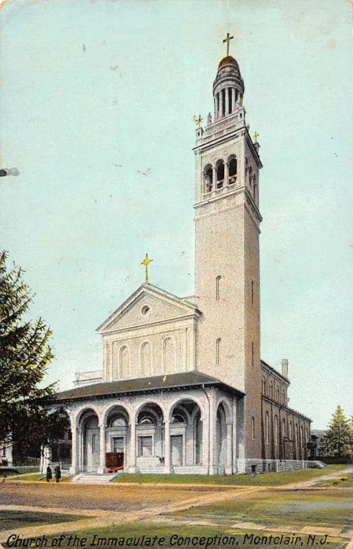 Montclair New Jersey Church Of Immaculate Conception Antique Postcard K98997