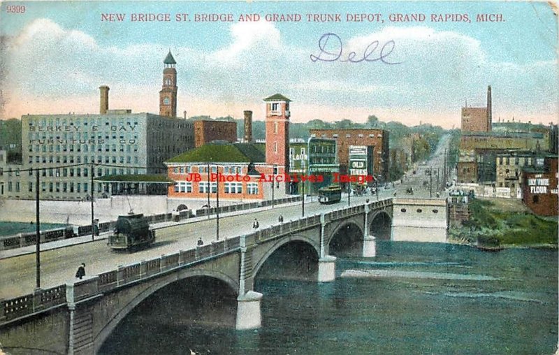 8 Postcards, Grand Rapids, Michigan, Various Street Scenes