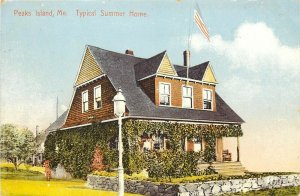 c1907 Postcard; Peaks Island ME Typical Summer House, Cumberland County Unposted