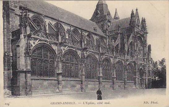 France Les Andeleys L'Eglise cote sud 1916