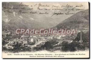 Old Postcard Valley of Vesubie St Martin Vesubie General view of the valley a...