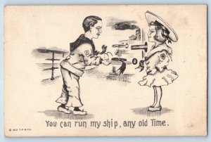 Cobb Shinn Signed Postcard Sailor You Can Run My Ship Any Old Time Victoria BC