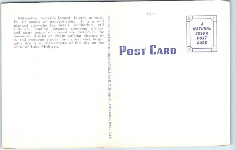 Postcard - Milwaukee Depot, Milwaukee, Wisconsin, USA