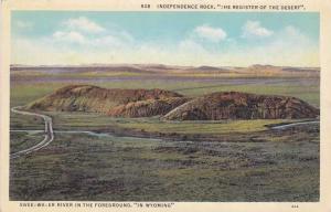 Independence Rock and Sweetwater River - Wyoming WY - WB