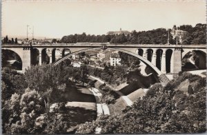 Luxembourg Pont Adolphe et Vallée de la Petrusse Vintage RPPC C193