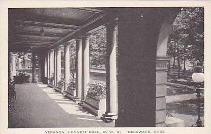 Ohio Delaware Veranda Monnett Hall OWU Albertype