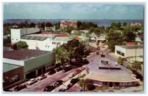 Looking Toward Sarasota Bay Showing Ringling Hotel Sarasota Florida FL Postcard