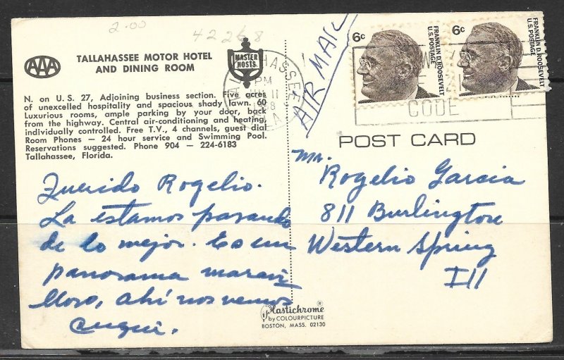 Florida, Tallahassee - Motor Hotel & Dining Room - [FL- 438]