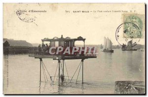 Postcard Old St Malo Le Pont Roulant Maree Haute