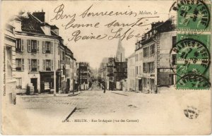 CPA MELUN - Rue St-ASPAIS (120540)