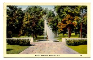 RI - Westerly. Wilcox Park, Wilcox Memorial