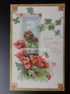 Poppy Postcard: Advert BISSELL CARPET SWEEPER - EASTER GREETING Co. c1908