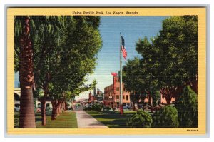 Union Pacific Park Las Vegas Nevada NV UNP Linen Postcard V4