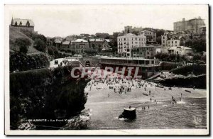 Old Postcard Biarritz The old port