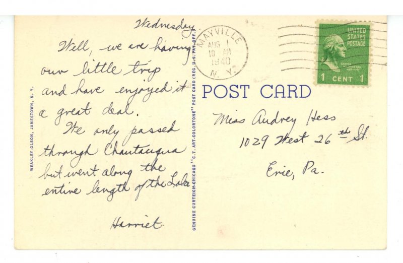 NY - Chautauqua Lake. Shoreline Scene