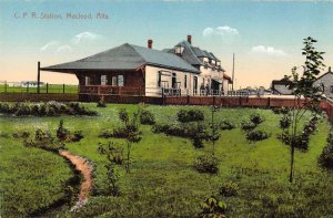 Macleod Alta Canada CRP Train Station Vintage Postcard AA21936