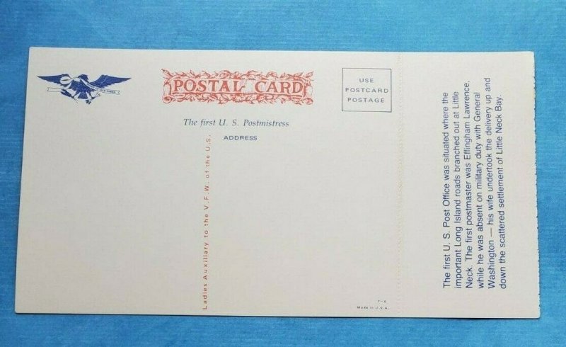 Vintage Postcard  Anne Townsend Lawrence The First U.S. Postmistress NY