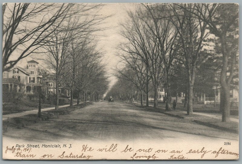 MONTCLAIR NJ PARK STREET ANTIQUE POSTCARD