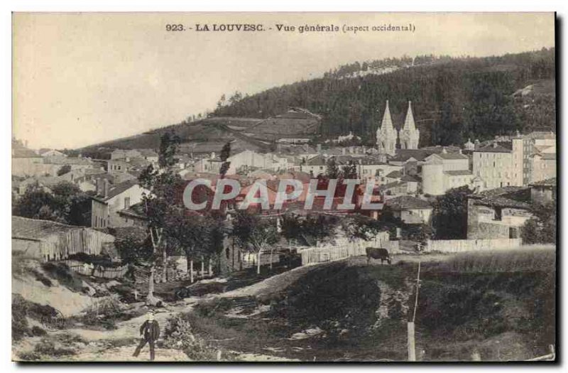 Old Postcard Louvesc General view Western appearance