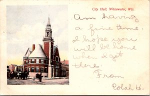 Postcard City Hall in Whitewater, Wisconsin