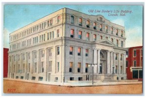 Lincoln Nebraska NE Postcard Old Line Bankers Life Building Exterior View c1910