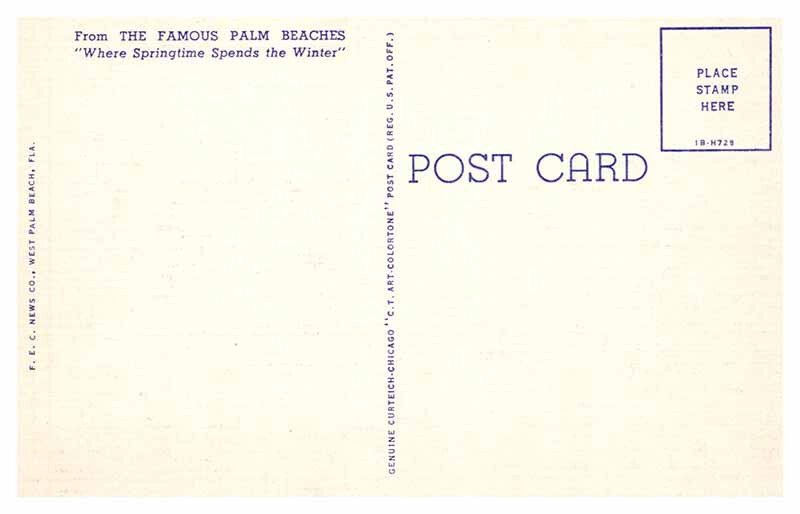 Postcard SHOPS SCENE Palm Beach Florida FL AR5943