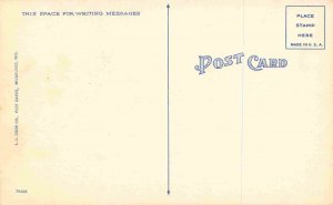 Macatawa Waterfront Shoreline Michigan linen postcard