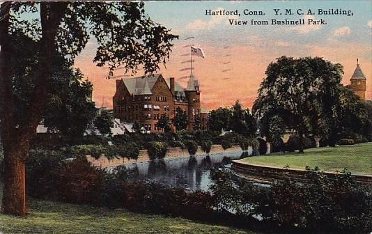 Y M C A Building View From Bushnell Park Hartford Connecticut 1912