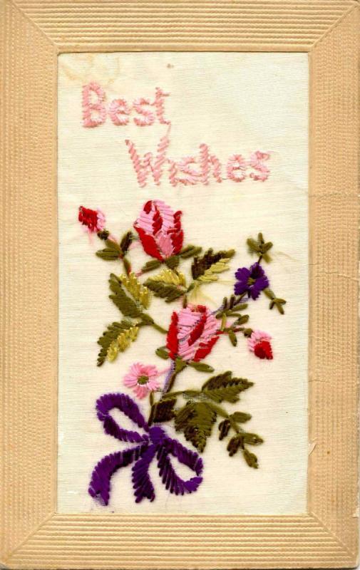 Embroidered Silk  - Best Wishes