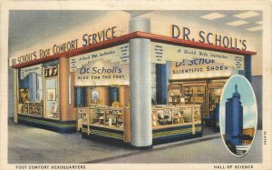 Postcard Illinois Chicago Expo Dr. Scholl advertising 1933 Teich linen 23-6162