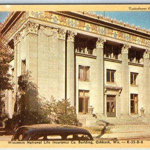 1950 Oshkosh, Wis. National Life Insurance Co. Building Sacred Geometry Art A225