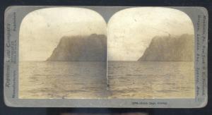 REAL PHOTO NORGE NORWAY COAST NORTH CAPE STEREOVIEW VINTAGE CARD