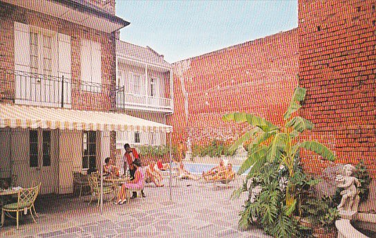 Louisaiana New Orleans Chateau Motor Hotel and Swimming Pool On Chartres Street