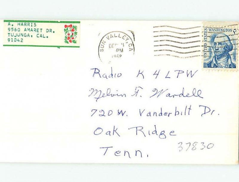 Pre-1980 RADIO CARD - Sunland Tujunga - Near Burbank & Los Angeles CA AH1125