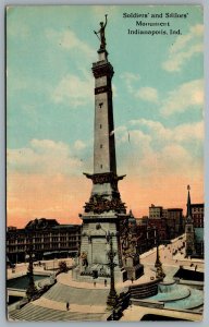 Postcard Indianapolis IN c1913 Soldiers and Sailors Neoclassical Monument