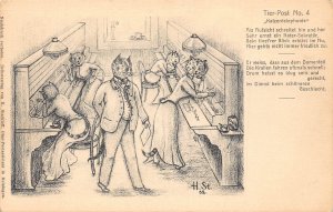 Animals Anthropomorphic Cats Telephone Operators H. Starkloff Art postcard C360