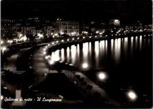 Postcard Italy Salerno di Notte Il Lungomare Night View