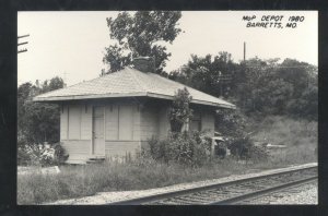 RPPC BARRETTS MISSOURI MISSOURI PACIFIC RAILROAD DEPOT REAL PHOTO POSTCARD